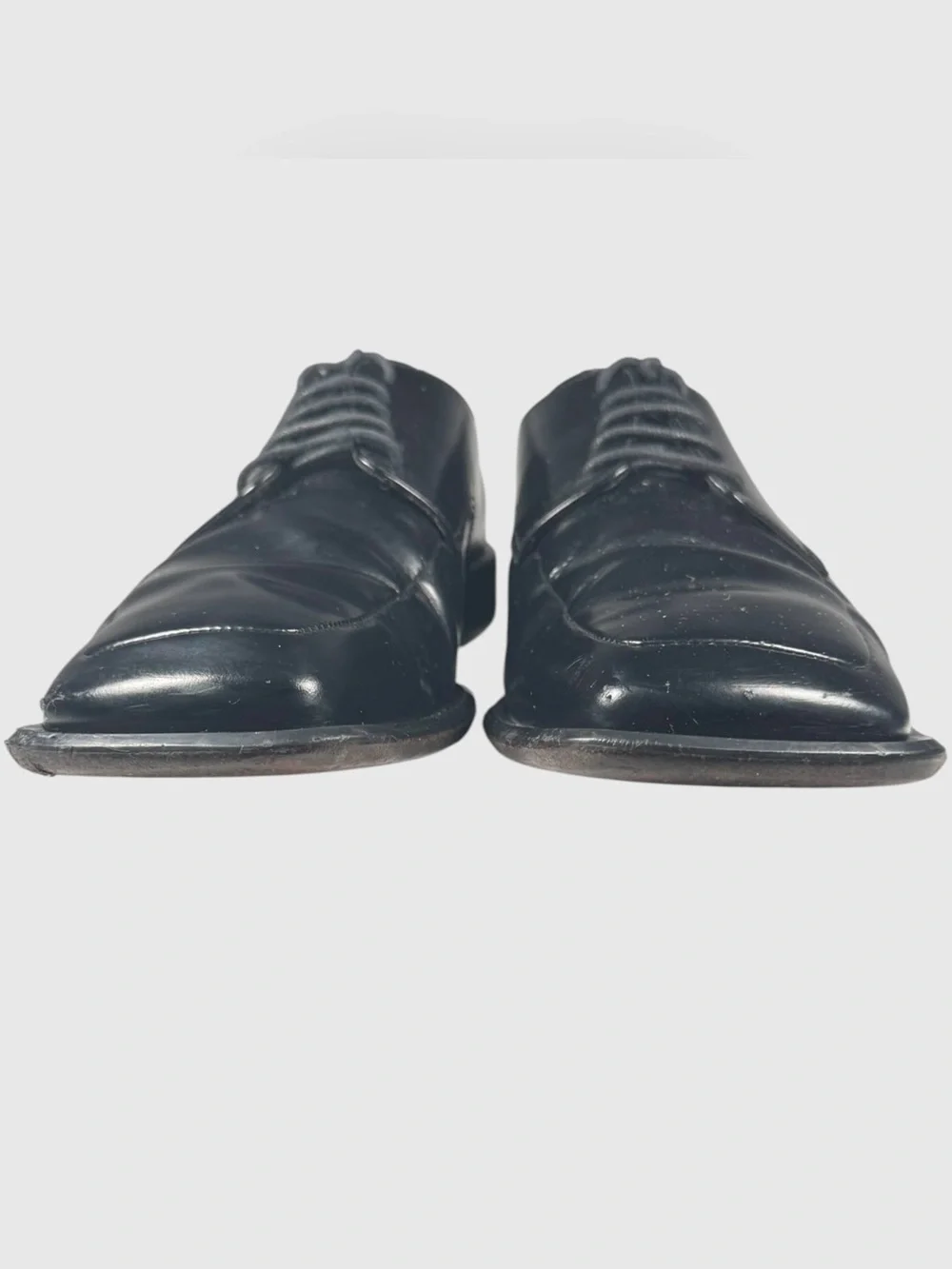 Via Spiga Silvio-A Black Leather Square Toe Dress Shoes 8.5M